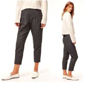 Aritzia Babaton Grey White Wool Blend Trouser Pants Size Small NWOT